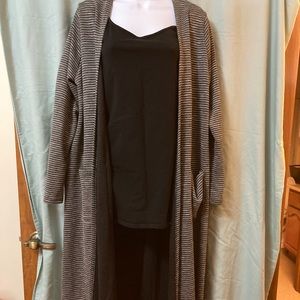 Striped Duster Cardigan - Lularoe Sarah